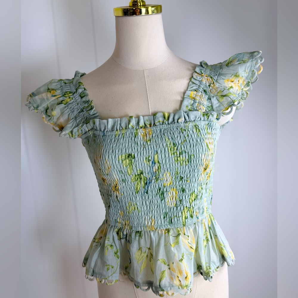 NEW En Saison Rylee Peplum Top